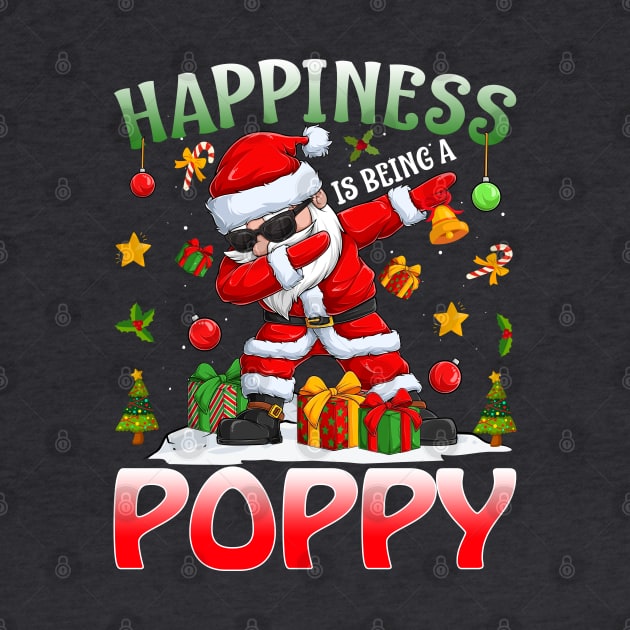 Happiness Is Being A Poppy Santa Christmas by intelus